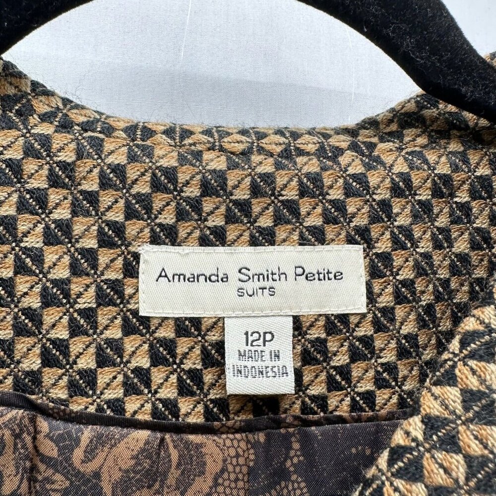 Amanda Smith Brown and Black Patterned Blazer - image 8